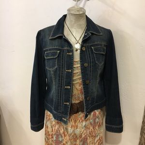 Chicos platinum denim jacket